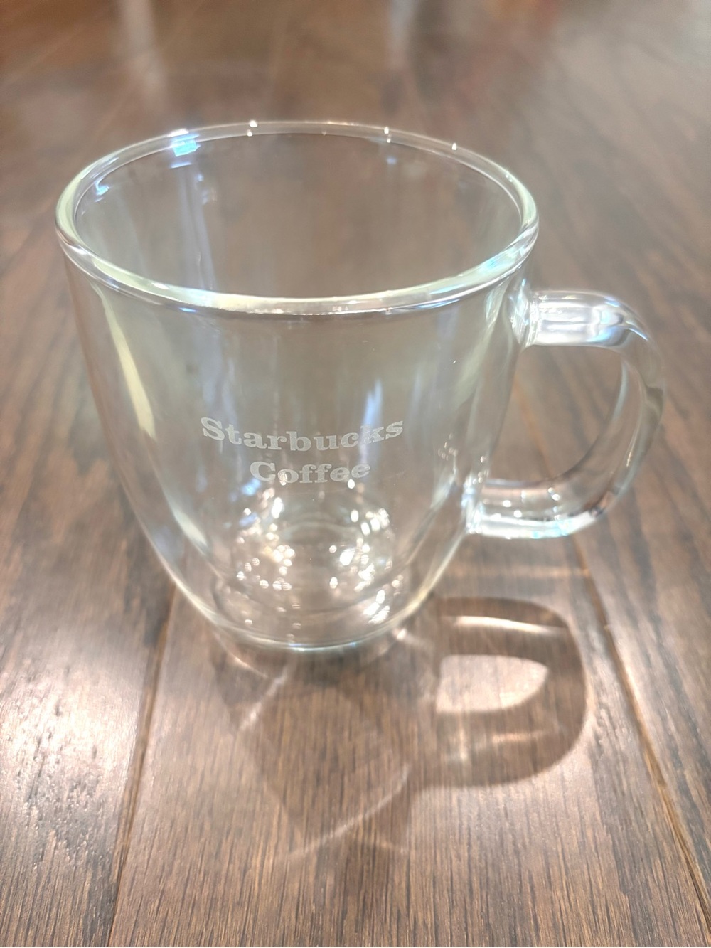 Starbucks Coffee Bodum 16 Oz Double Wall Clear 2010 Logo Glass Mug